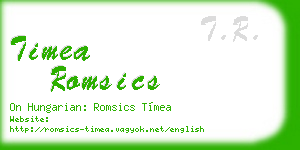 timea romsics business card