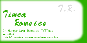 timea romsics business card
